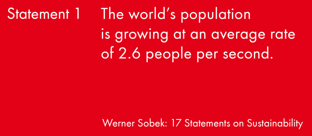Werner Sobek 17 Statements World Population and Resource Consumption