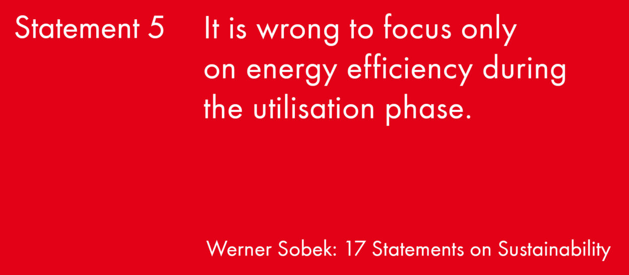 Statement 5 Sustainable Engineering Werner Sobek