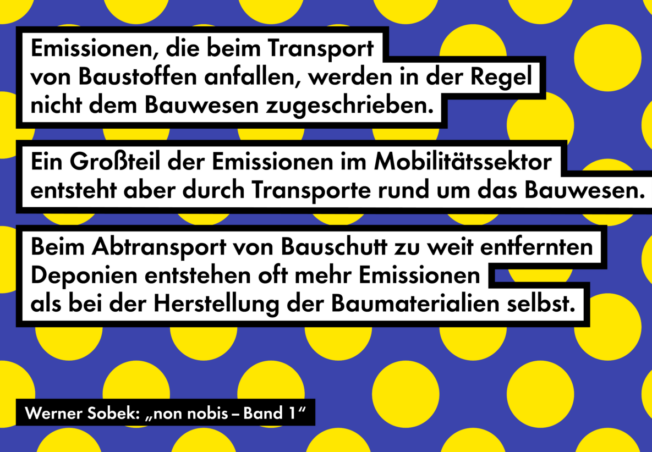 Transporte rund ums Bauwesen verursachen Großteil an Emissionen im Mobilitätssektor