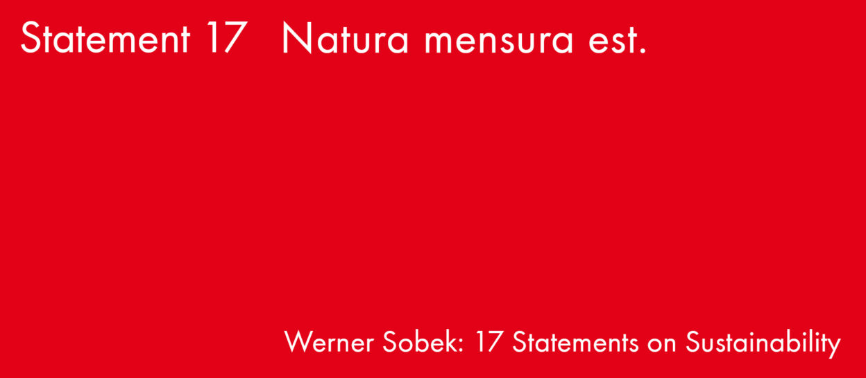 Statement 17 Sustainability Werner Sobek